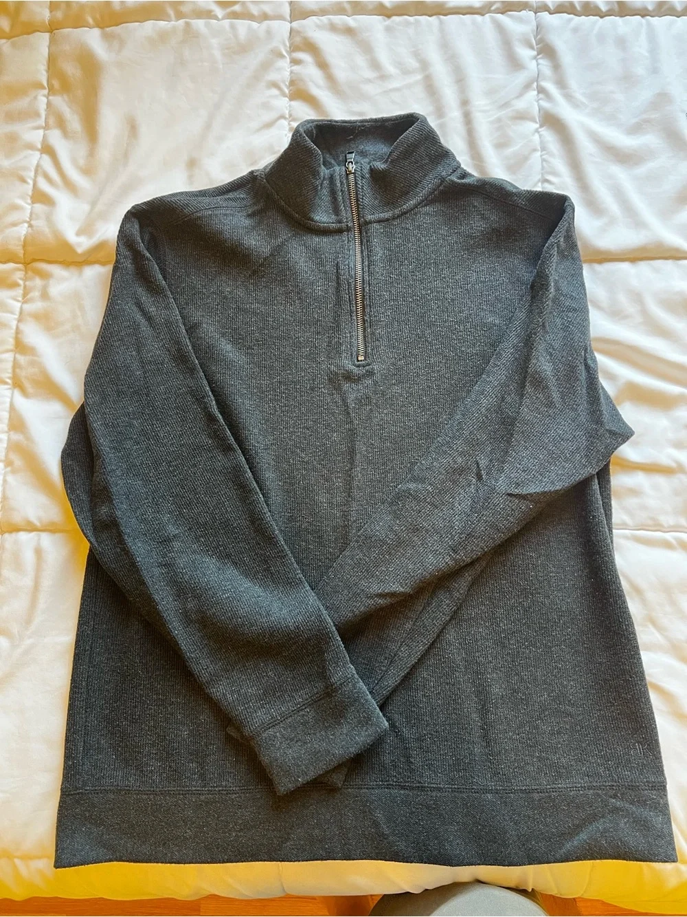 Banana Republic Men's Charcoal Quarter-Zip Sweater